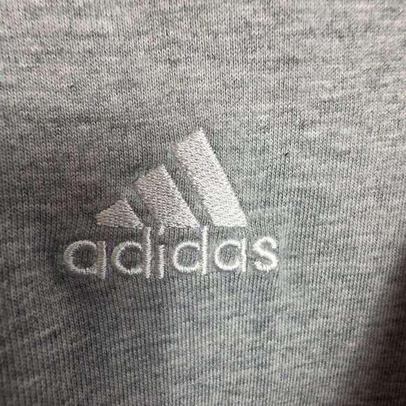 Adidas Shirt Womens 1X Dress Loose Fit Medium Three Stripes Grey Heather - Picture 8 of 16
